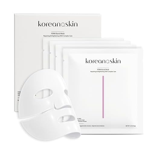 K-Beauty PDRN DNA Complex Hydrogel Sheet Mask ? Korean Regenerative Salmon DNA & Multi-Weight Hyaluronic Acid for Anti-Aging, Firming, Brightening, Deep Hydration ? Box of 4