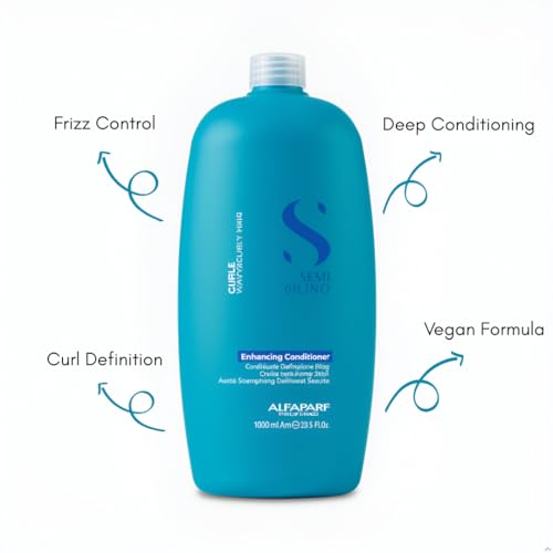 Alfaparf Milano Semi Di Lino Curls Hydrating Conditioner 33.8 Fl Oz - Reduces Frizz & Humidity Protection