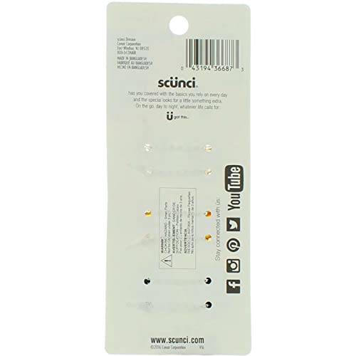Scunci No-Slip Grip Mini Octopus Jaw Clips 6 Count (Pack of 2)