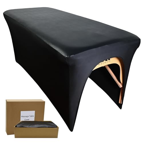 Black 28-Inch PU Leather Lash Bed Cover Waterproof Massage Table Protector - 1 Piece