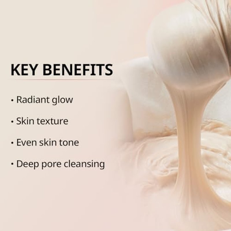 DINSEE Premium Vegan Microbiome Rice Foam Cleanser- Gentle Korean Rice Face Wash, Vegan Face Cleanser, Daily Facial Cleanse, Makeup remover, Reduce Sebem, 150ml / 5.07fl.oz