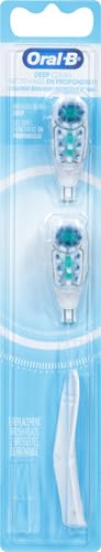 Oral-B Deep Clean Battery Powered Toothbrush Replacement Heads Soft 2 Pack