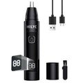 Professional Nose Hair Trimmer, LED Display, USB Rechargeable, Waterproof Double-Edge Blade for Men, Women, IPX7 Rated (Flat)