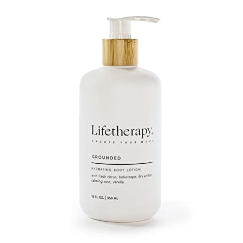 Lifetherapy Hydrating Body Lotion ? Grounded | Clean, Skin-Loving Product| Vegan & Gluten Free | Lightweight | Thoughtfully Crafted Fragrance 12oz