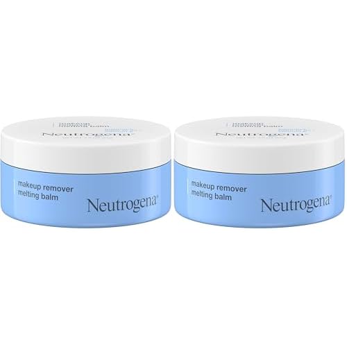 Neutrogena Makeup Remover Melting Balm to Oil with Vitamin E,Gentle and Nourishing Cleansing Balm for Eyes,Lips,or Face,Travel-Friendly for On-the-Go,2.0 oz,(Pack of 2)