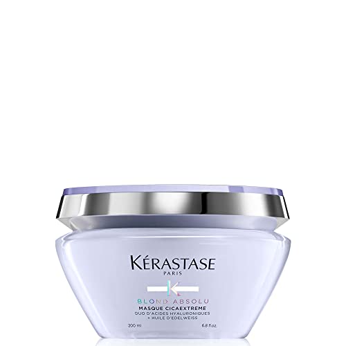 Kerastase Blond Absolu Cicaextreme Conditioning Hair Mask For Weak & Sensitized Hair Post-Bleaching - Repairs and Nourishes Damaged and Split Ends With Hyaluronic Acid & Edelweiss Flower, 6.8 Fl Oz
