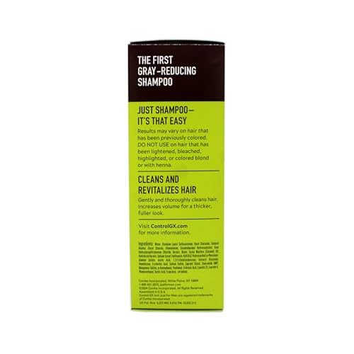 Just for Men Control GX Grey Reducing Shampoo, Gradual Hair Color, 4 fl oz