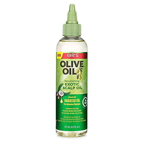 ORS Olive Oil Hold & Shine Wrap Set Mousse Infused with Coconut Oil - Fortifying Creme Hairdress infused with Castor Oil - Nourishing Exotic Scalp Oil with Babassu Oil - Bundle