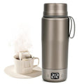 Travel Titanium Electric Kettle 380ML with 12 Temp Control Gray Gary Variation