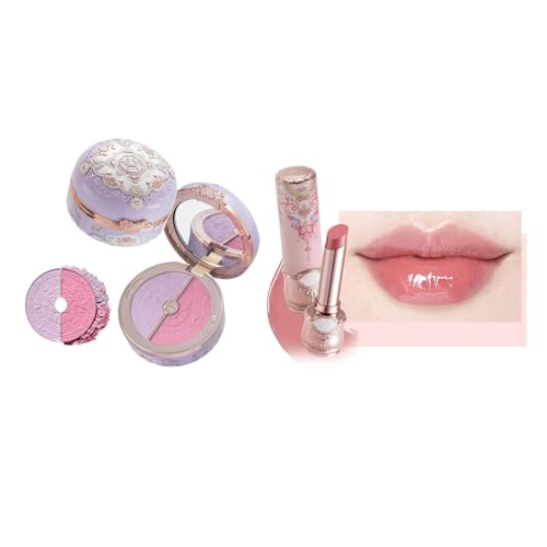 Flower Knows Lip Gloss & Blush Duo Set - Fluttering Romance & Cardamom (0.17 oz) - Variation of THIS Listing