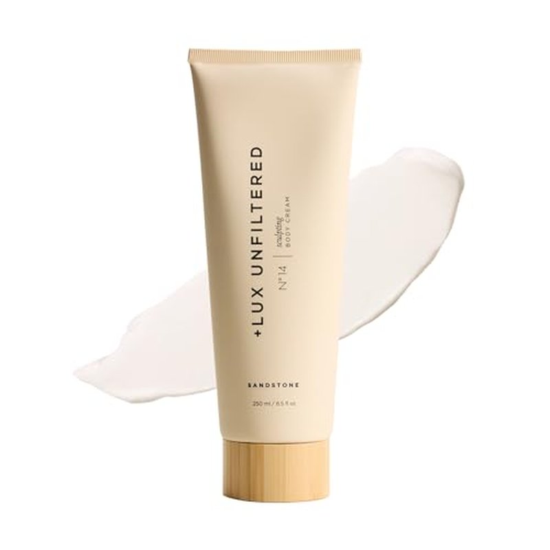 + Lux Unfiltered N¡Æ14 Sculpting, Firming, & Conditioning Body Cream for Women - Firming Body Lotion with Peptide Blend & Caffeine - Tones, Sculpts, & Hydrates - Vegan & Cruelty Free - Sandstone