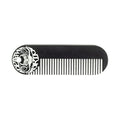 Mustache & Beard Comb Or Fine Tooth Moustache Pocket Metal Powder Coated Black Keychain Comb For Men - 3.25 x 1 Inches by Death Grip