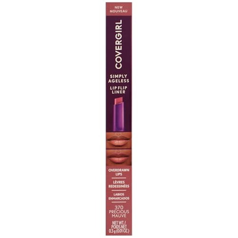 COVERGIRL Simply Ageless Lip Flip Liner, Precious Mauve, Pack of 2