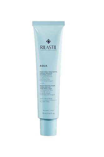 Rilastil Aqua Hydrating Facial Mask 50ml – Intensive Moisturizing, Brightening