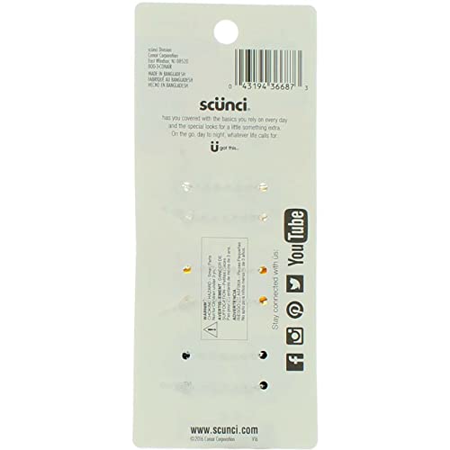 Scunci No-Slip Grip Mini Octopus Jaw Clips 6 Count (Pack of 2)