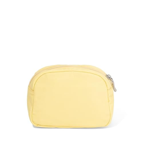 Lightweight Cosmetic Bag for Travel - Small Butter Yellow Makeup Organizer