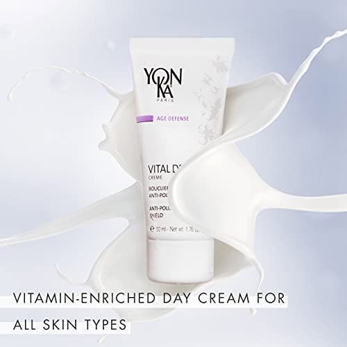 Yonka Paris | Vital Defense Day Cream | Pollution Protection Vitamin C Moisturizer with Myrtle CoQ10 | All Skin Types | 84% Natural Ingredients