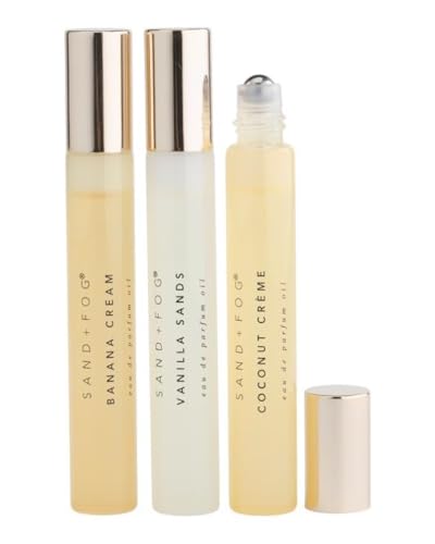 Sand + Fog Eau De Parfum Oil Gift Set - 3 Scents: Banana Cream, Vanilla Sands, Coconut Crème