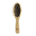 TEK Small Oval Wooden Hair Brush with Short Pins - Natural Ash, Detangling & Styling