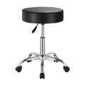 VEVOR Rolling Stool with Wheels, 450 LBS Weight Capacity Round Rolling Stool Chair, Height Adjustable Thickened PU Leather Swivel Stool for Salon, Spa, Massage, Tattoo, Clinic, Black