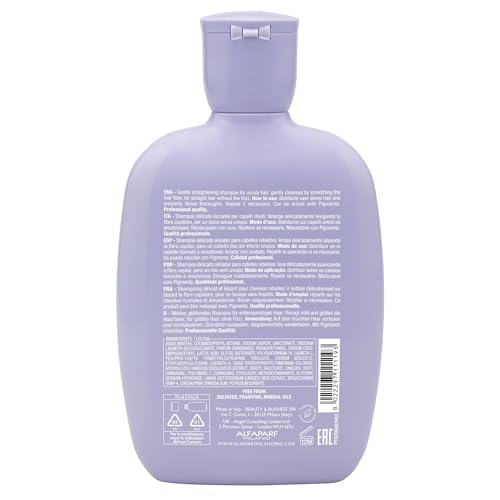 Alfaparf Milano Semi di Lino Smooth Sulfate-Free Shampoo 8.45 Fl Oz - Anti-Frizz & Color Protect