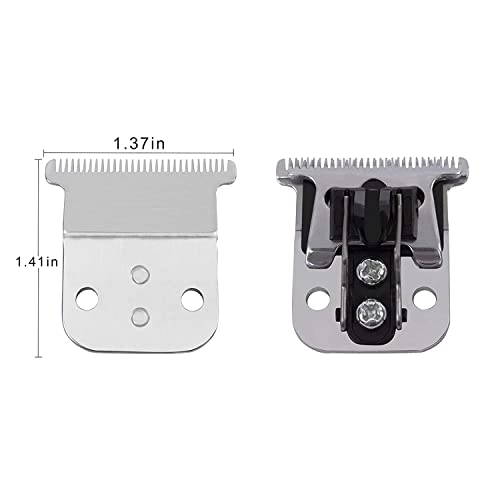 2 Pack Replacement T-Blades for Andis D7/D8 Trimmers - Durable Carbon Steel, Close-Cutting Design