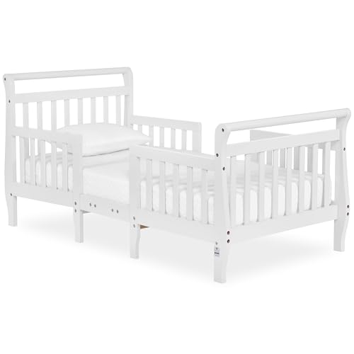 Dream On Me Emma 3-in-1 Wooden Toddler Bed - White, GREENGUARD Gold Certified