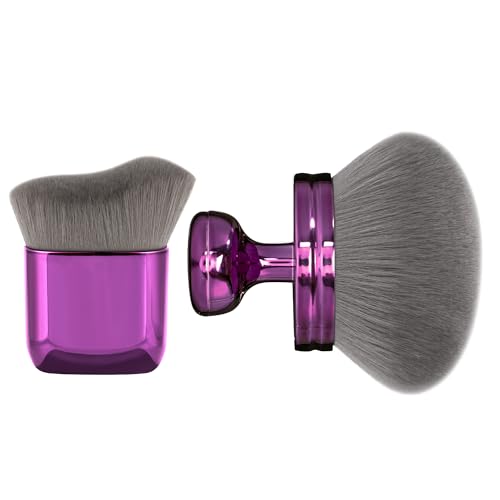 Purple BABYSHEEP Large Face & Body Makeup Brush Set with Drawstring Bag - 2 Pieces