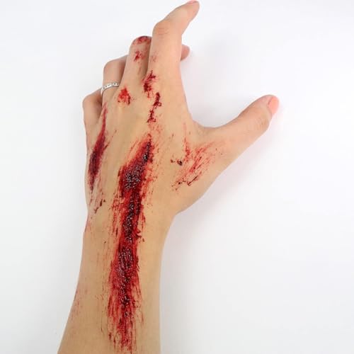 Scab Blood, Clotted Blood with 1 Sponge Makeup Kit for Halloween, Carnival, Parties, Cosplay, Vampire, Zombie