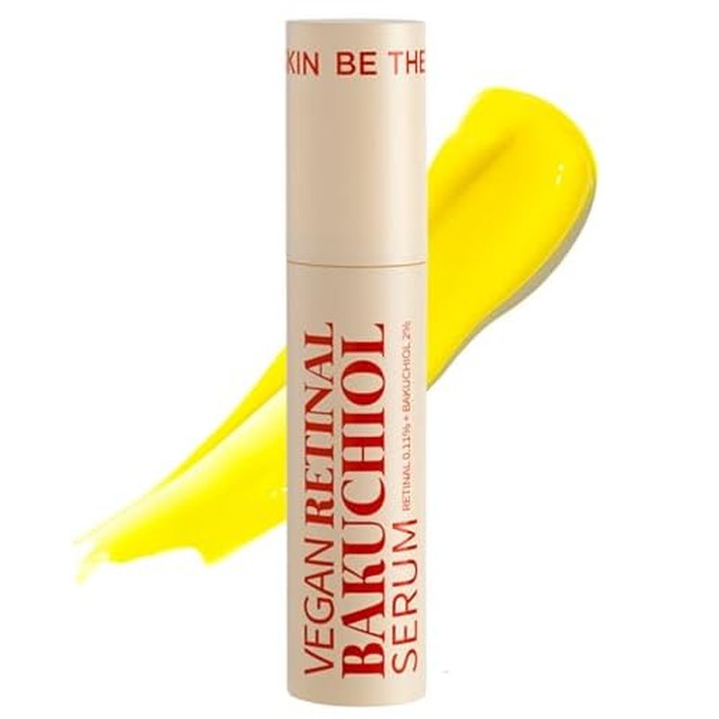 BE THE SKIN Vegan Retinal Bakuchiol Serum - Retinal 1120ppm + Bakuchiol 20000ppm, 5 Peptides & Ceramides, Helps Smooth Look of Fine Lines & Pores | Korean Anti-Aging Night Serum 0.68 oz