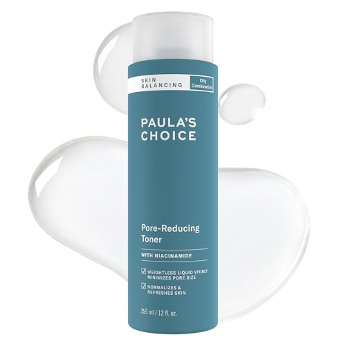 Paula's Choice SKIN BALANCING Pore-Reducing Face Toner with Niacinamide, for Oily Skin & Combination, Minimizes Large Pores, Controls Oil & Shine, Hydrates & Replenishes, Fragrance-Free