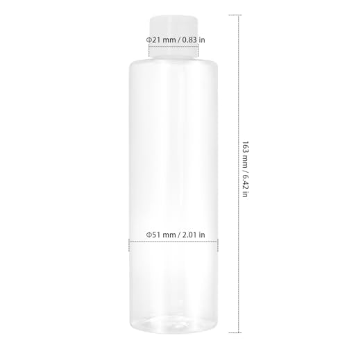 ZEONHAK 30 Pack 8oz Reusable Clear Plastic Travel Bottles with Flip Cap