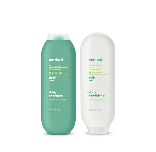 Daily Zen Hair Care Shampoo & Conditioner Set with Cucumber Seaweed Green Tea - Paraben Sulfate Free