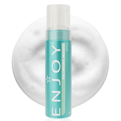 Enjoy Volumizing Hair Mousse with Medium-Firm Hold for Root Lift & Curl Definition - Lightweight Styling Foam, 6.8 Oz