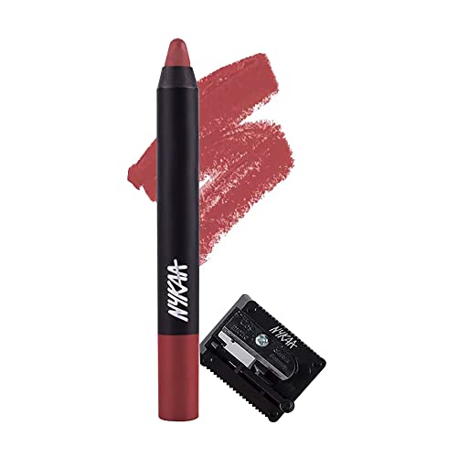 Matte Lip Crayon - High-Pigment Nourishing Lipstick with Long-Lasting Matte Finish - Jade Rose, 0.09 oz