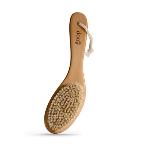 Goop Natural Dry Body Brush with Wooden Handle & Sisal Fibers – Detox & Exfoliate Skin