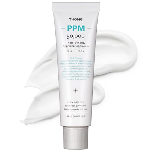 Rejuvenating Cream with PDRN 4500ppm, Panthenol 45000ppm & Madecassoside - 1.76 oz - THOME, Rejuvenating