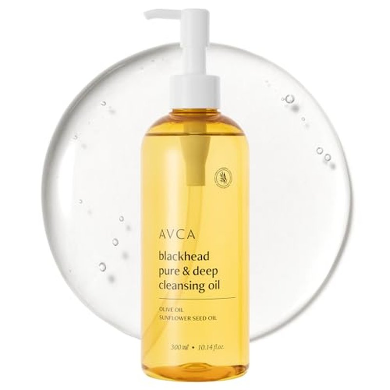 AVCA Blackhead Remover Cleansing Oil 10.14 fl oz (300 ml) ? Makeup & Sebum-Dissolving Cleanser, PHA Gentle Exfoliator, Lightweight Pore Care, Korean Skincare for Normal & Oily Skin