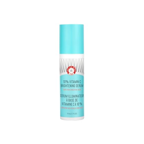 First Aid Beauty - 10% Vitamin C Brightening Serum, Daily Dark Spot Serum with Squalane & Vitamin E, Helps Brighten Without Irritation or Clogged Pores, Safe for Sensitive Skin, 1.7 oz