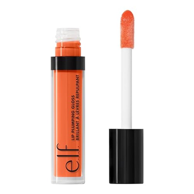 e.l.f. Lip Plumping Gloss, High-Shine Sheer Color, Hydrates & Creates Fuller Lips With Vitamin E, Vegan & Cruelty-Free, Bahama Mama, 0.1 Fl Oz (Pack of 1)