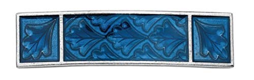 DANFORTH Leaf Cobalt Hair Barrette - Handcrafted Pewter Hair Accessory