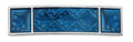 DANFORTH Leaf Cobalt Hair Barrette - Handcrafted Pewter Hair Accessory