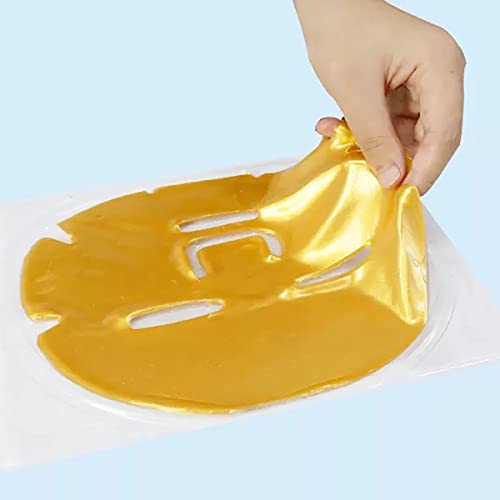 Gold Collagen Facial Masks (10-Pc) - Vegan Anti-Aging & Hydrating Skin Care