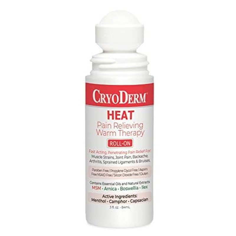 CryoDerm Heat Lotion 3 oz Roll On