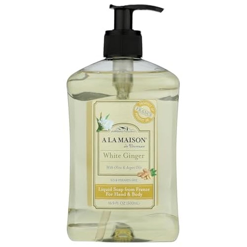 A LA MAISON White Ginger Natural Hand Wash Made with Essential Oils - Biodegradable, Plant-Based, Vegan, Cruelty-Free 16.9 Fl Oz, 2 Pack