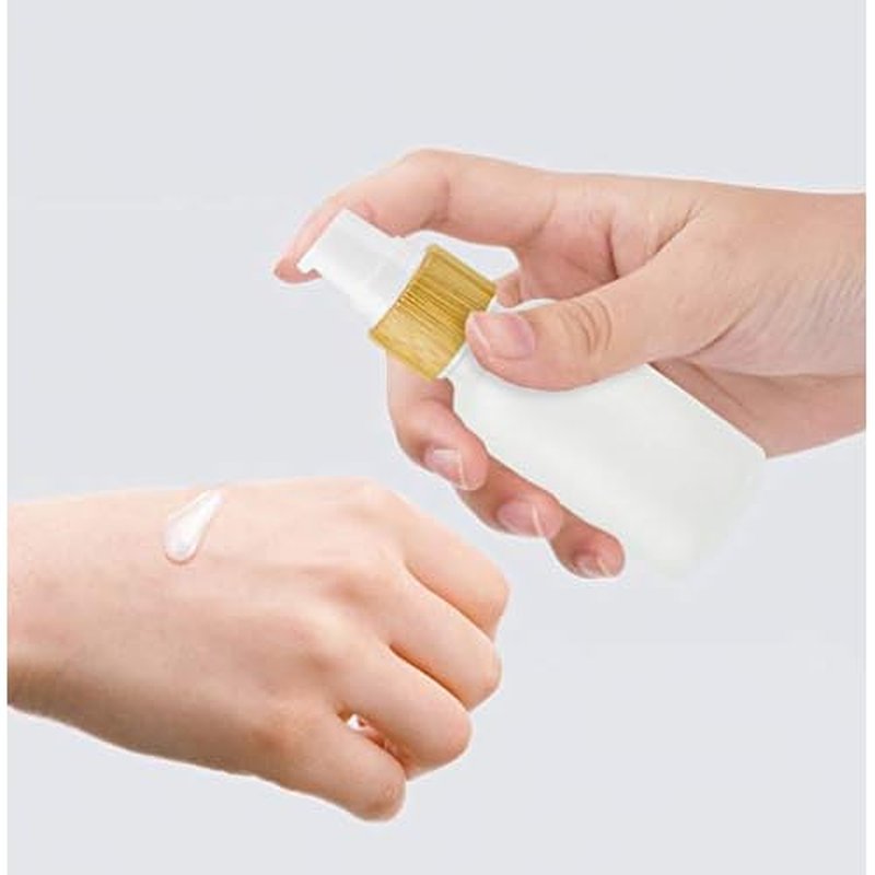 4 Pieces Frosted Glass Lotion Bottle Travel Pump Bottles Cosmetic Cream Container Dispenser Bottle For Lotion Liquid Essential Oil Blends (50ml(1.7oz))