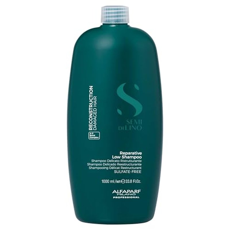 ALFAPARF MILANO Semi di Lino Reconstruction Reparative Sulfate Free Shampoo for Damaged Hair - Color Safe - Repairs, Restores Fiber & Elasticity - Paraben Free - Vegan (33.8 oz)