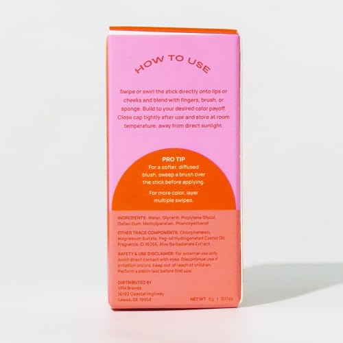 Mei Apothecary Bounce & Blush Jelly Blusher Stick, Black Honey Blush for Cheeks and Lips, Buildable Dewy