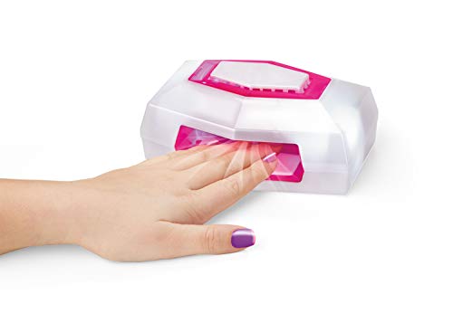 Kids Nail Art Kit with 8 Effects, Polishes, Glitter, Stencils & Dryer