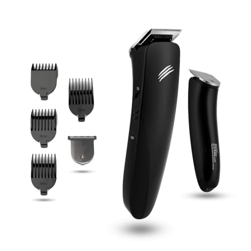 Cordless Beard & Hair Trimmer with Precision Blade & Guide Combs